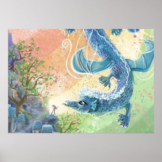 Rainbow Dragon Art ポスター (正面)