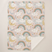 Rainbow Dreams Blanket Sherpa Gift for Children シェルパブランケット (正面)