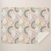 Rainbow Dreams Blanket Sherpa Gift for Children シェルパブランケット (正面(横))