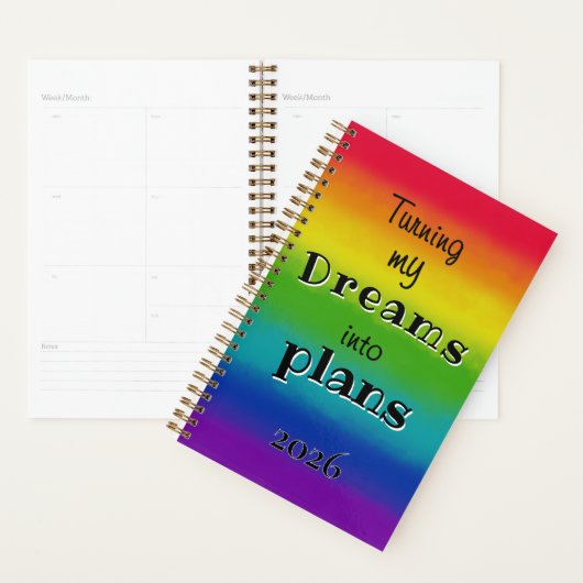 Rainbow Dreams into Plans Personal Planner プランナー手帳 (ディスプレー)