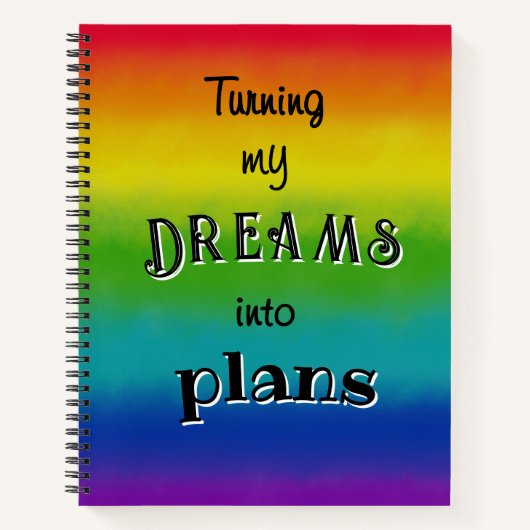 Rainbow Dreams plans Customize Notebook Journal ノートブック (正面)