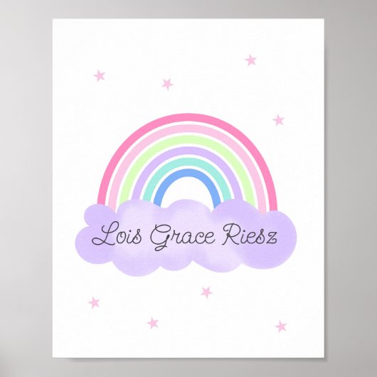 Rainbow Dreams Wall Art Psalm 28:7 print 2of 3 ポスター (正面)