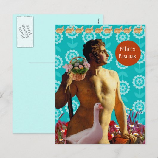 Rainbow Easter シーズンポストカード (正面/裏面)