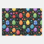 Rainbow Easter Eggs and Flowers ラッピングペーパーシート (正面)