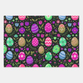 Rainbow Easter Eggs and Flowers ラッピングペーパーシート (正面3)