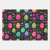Rainbow Easter Eggs and Flowers ラッピングペーパーシート (正面2)