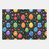 Rainbow Easter Eggs and Flowers ラッピングペーパーシート (正面)