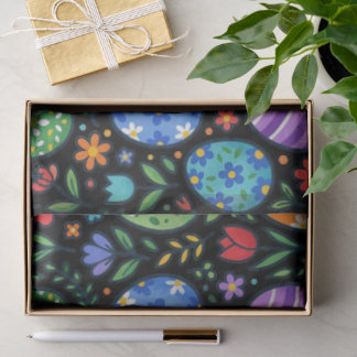 Rainbow Easter Eggs and Flowers 薄葉紙