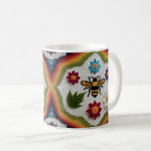 Rainbow Fair Isle Knit Pattern Cozy Coffee Mug コーヒーマグカップ (正面右)