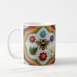 Rainbow Fair Isle Knit Pattern Cozy Coffee Mug コーヒーマグカップ