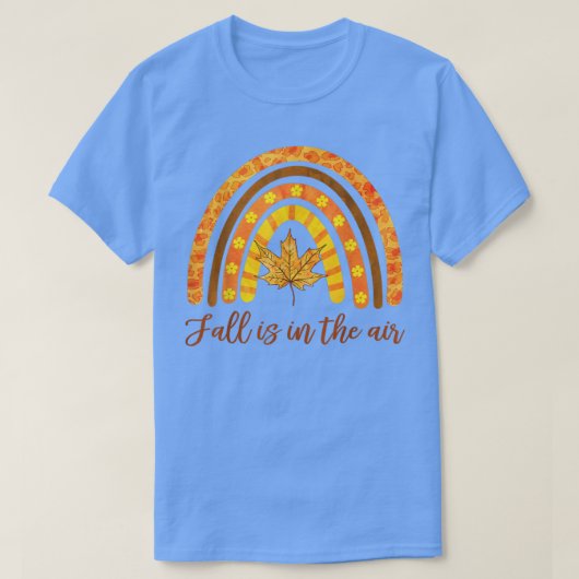 Rainbow Fall Is In The Air Funny Autumn Leaves Wom Tシャツ (デザイン正面)