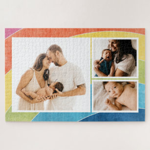 Rainbow Family Photo Collage ジグソーパズル