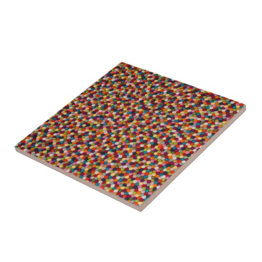 Rainbow Felt Ball Mosaic Rug タイル (側面)