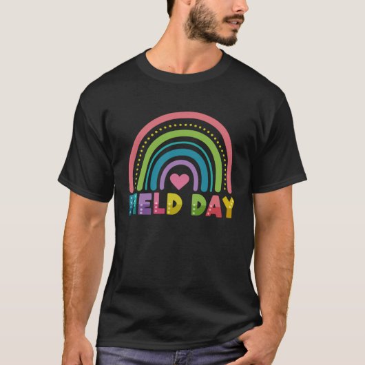 Rainbow Field Day Last Day Of School Students Teac Tシャツ (正面)