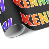 Rainbow First Name "KENNETH";おもしろい&カラフル ラッピングペーパー (ロールコーナー)