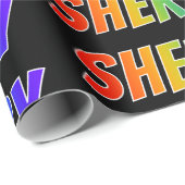 Rainbow First Name "SHERRY";おもしろいカラフル& ラッピングペーパー (ロールコーナー)