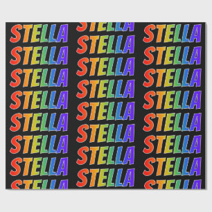 Rainbow First Name "STELLA";おもしろいカラフル& ラッピングペーパー