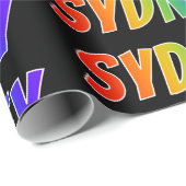 Rainbow First Name "SYDNEY";おもしろいカラフル& ラッピングペーパー (ロールコーナー)