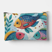 Rainbow Fish in Underwater アクセサリーポーチ (裏面)