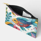 Rainbow Fish in Underwater アクセサリーポーチ (見開き)