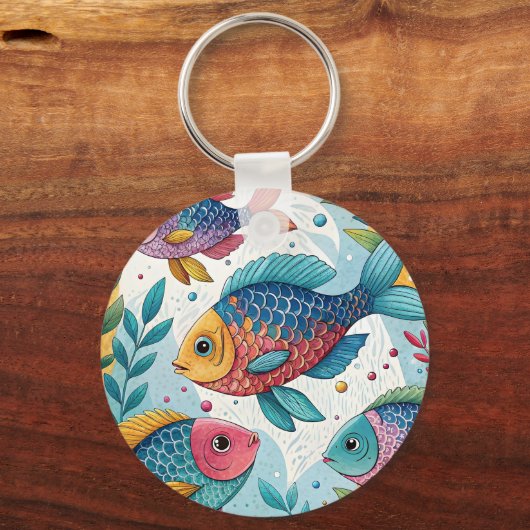 Rainbow Fish in Underwater キーホルダー (裏面)