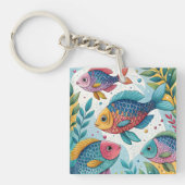 Rainbow Fish in Underwater キーホルダー (正面)