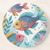 Rainbow Fish in Underwater コースター (正面)