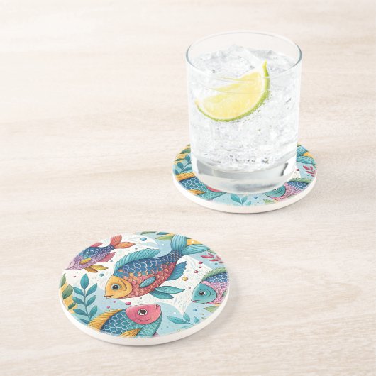 Rainbow Fish in Underwater コースター (側面)