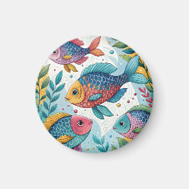 Rainbow Fish in Underwater マグネット