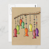 Rainbow Fish on Hooksはがき ポストカード (正面/裏面)