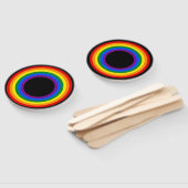 RAINBOW FLAG -ストライプリングや輪- LGBT ハンドファン (組立なし)