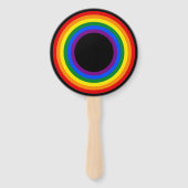 RAINBOW FLAG -ストライプリングや輪- LGBT ハンドファン (正面)