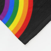 RAINBOW FLAG -ストライプリングや輪- LGBT フリースブランケット (角)