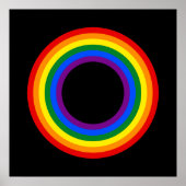 RAINBOW FLAG -ストライプリングや輪- LGBT ポスター (正面)