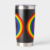 RAINBOW FLAG -ストライプリングや輪- LGBT 保温保冷タンブラー (左面)