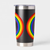RAINBOW FLAG -ストライプリングや輪- LGBT 保温保冷タンブラー (右面)