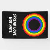 RAINBOW FLAG -ストライプリングや輪- LGBT 横断幕 (横)