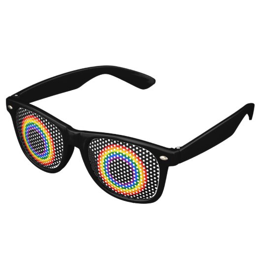 RAINBOW FLAG -ストライプ- LGBT colors レトロサングラス (アングル)