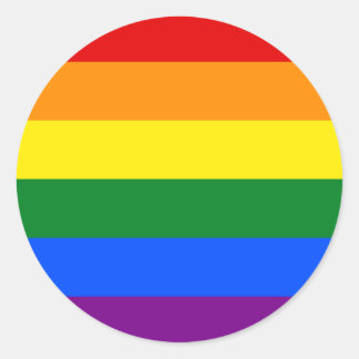 Rainbow flag ラウンドシール