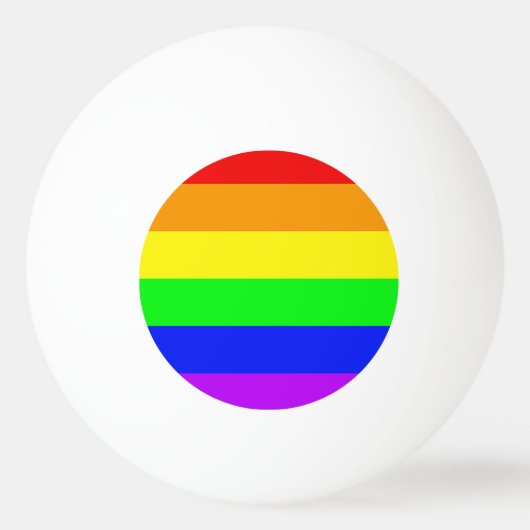 Rainbow Flag 卓球ボール (正面)