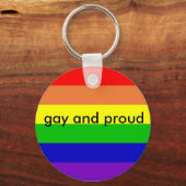 rainbow_flag_1024_768,ゲイと誇りを持った キーホルダー (正面)
