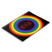 RAINBOW FLAG BUTTON + あなたのサインまたはテキスト ノートブック (左側)