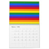 RAINBOW FLAG COLORS CALENDAR カレンダー (2月 2026)