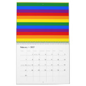 RAINBOW FLAG COLORS CALENDAR カレンダー (2月 2027)