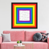 RAINBOW FLAG FRAME +サインまたは画像 キャンバスプリント (インサイチュ (リビング))
