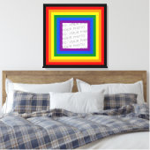 RAINBOW FLAG FRAME +サインまたは画像 キャンバスプリント (インサイチュ (寝室))
