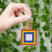 RAINBOW FLAG FRAME +サインまたは画像 キーホルダー (手)