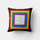 RAINBOW FLAG FRAME +サインまたは画像 クッション (裏面)