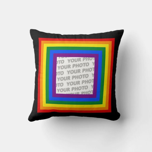 RAINBOW FLAG FRAME +サインまたは画像 クッション (裏面)