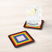 RAINBOW FLAG FRAME +サインまたは画像 コースター (右側)